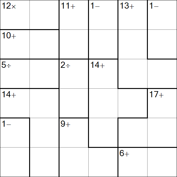 Calcudoku - Difícil