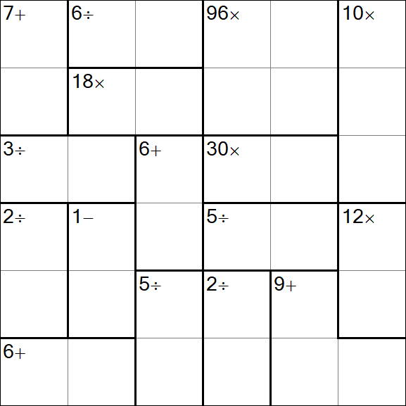 Calcudoku - Difícil