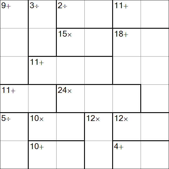 Calcudoku - Difficile