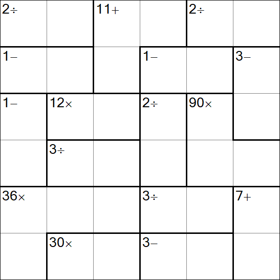 Calcudoku - Difficile