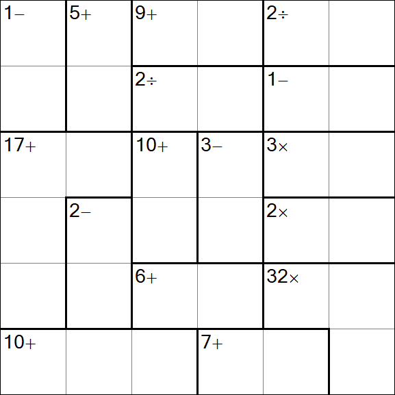 Calcudoku - Hard
