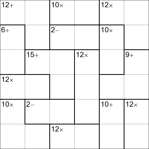Calcudoku - Difficile