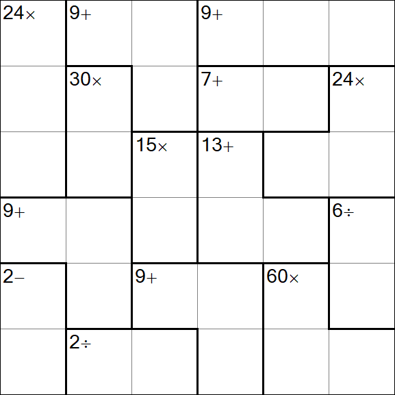 Calcudoku - Hard