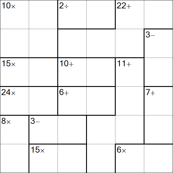 Calcudoku - Difficile