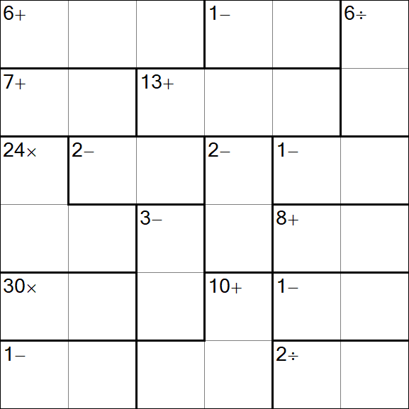 Calcudoku - Hard