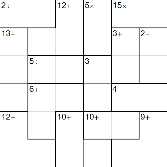 Calcudoku - Hard