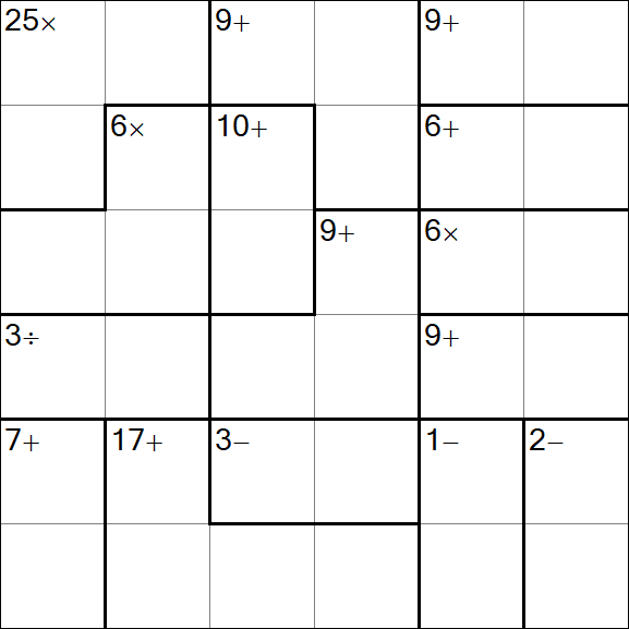 Calcudoku - Difficile