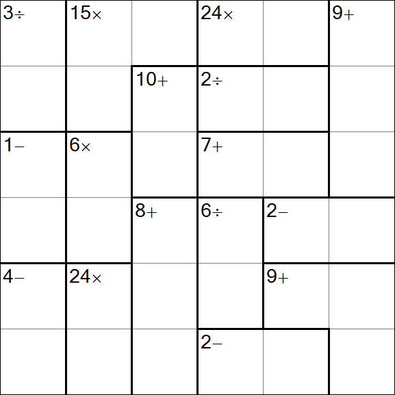 Calcudoku - Hard