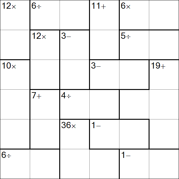 Calcudoku - Hard