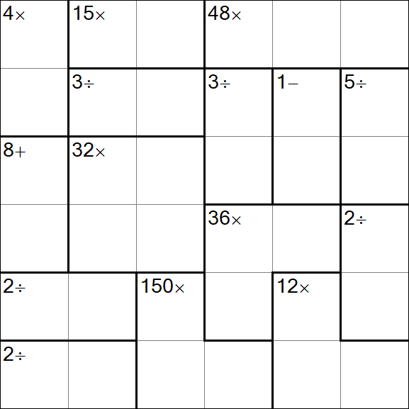 Calcudoku - Hard