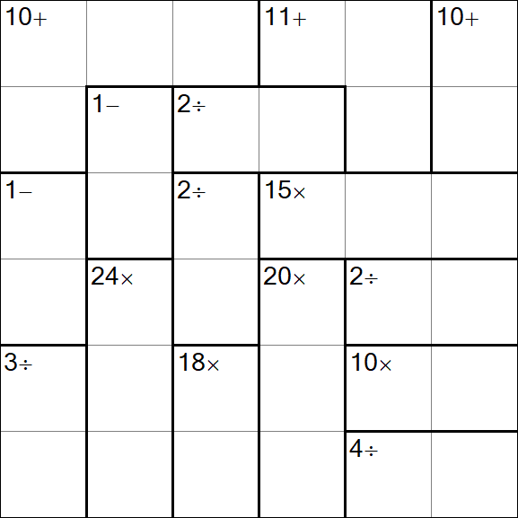 Calcudoku - Difícil