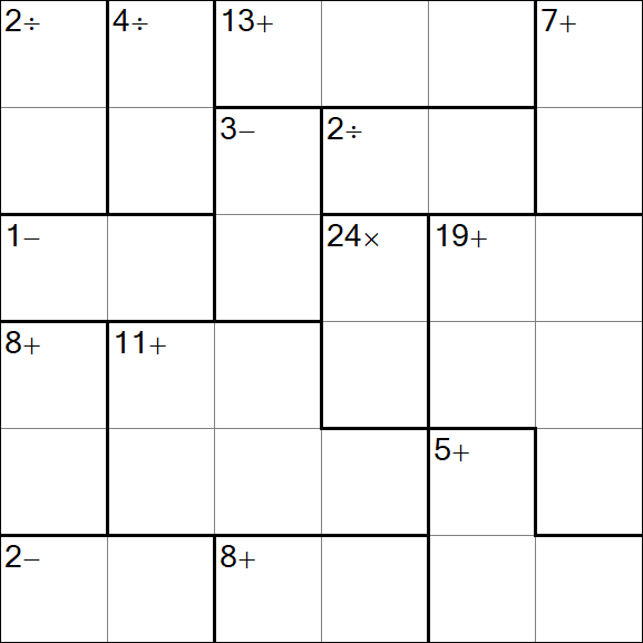 Calcudoku - Difficile