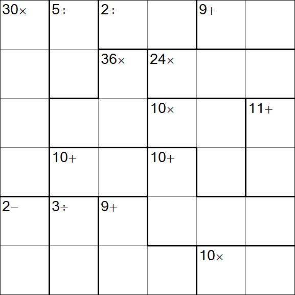 Calcudoku - Difficile