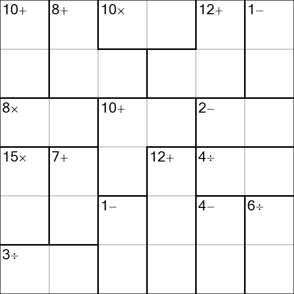 Calcudoku - Difícil