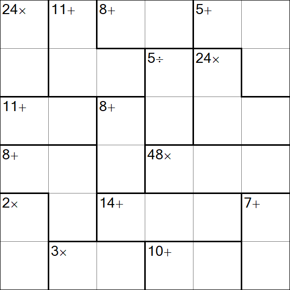 Calcudoku - Difficile
