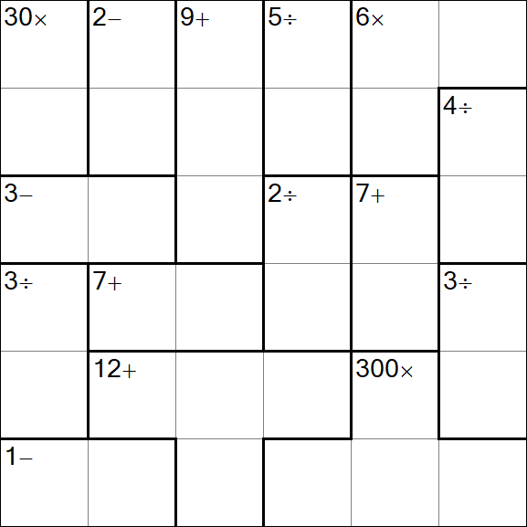 Calcudoku - Hard
