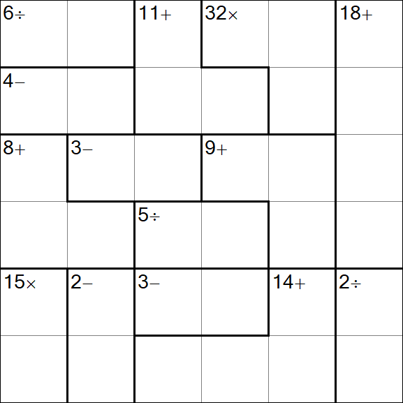 Calcudoku - Hard