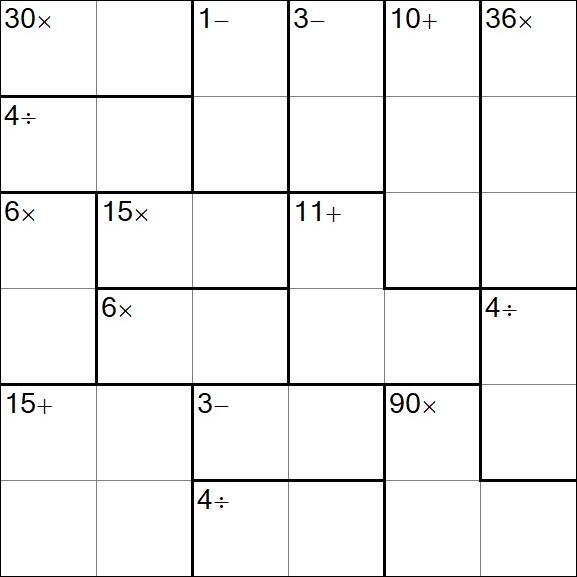 Calcudoku - Hard