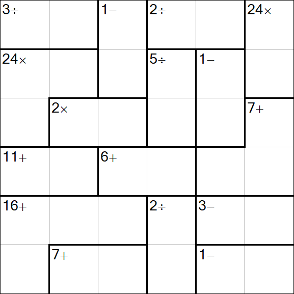 Calcudoku - Medium