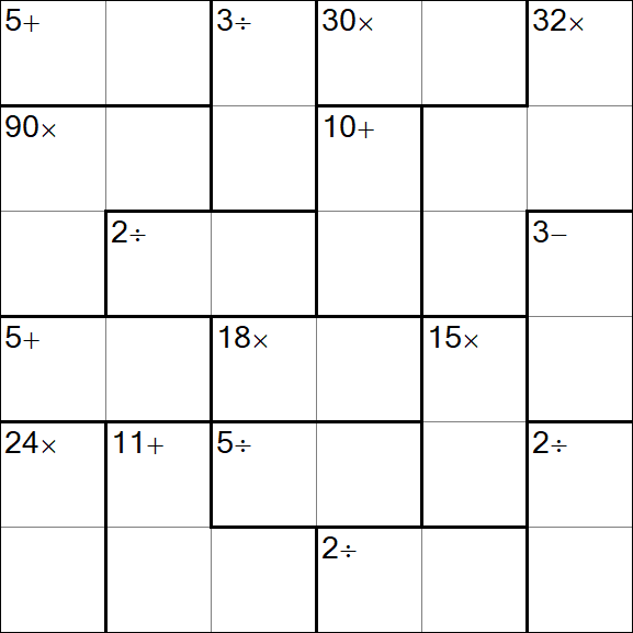 Calcudoku - Moyen