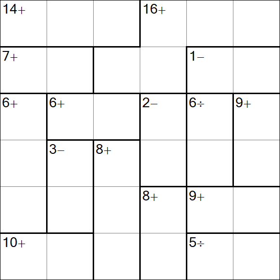 Calcudoku - Medium