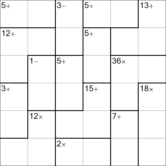 Calcudoku - Medium