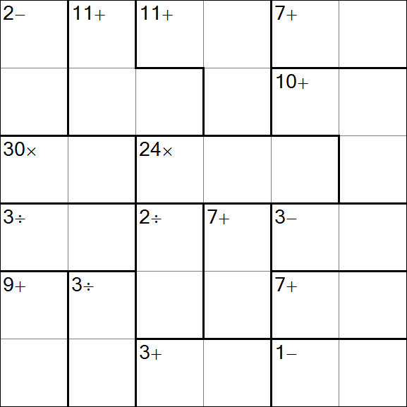 Calcudoku - Medium