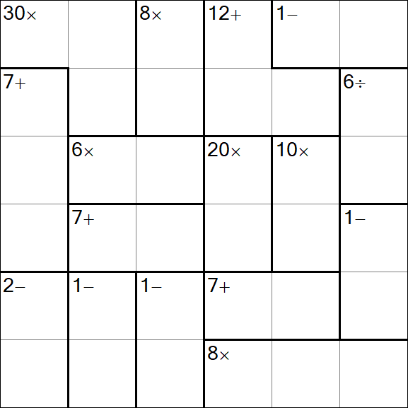 Calcudoku - Medium