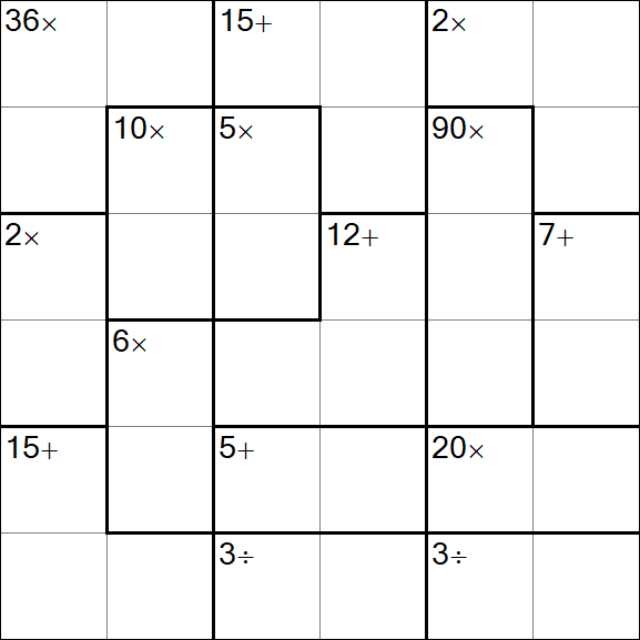 Calcudoku - Medium