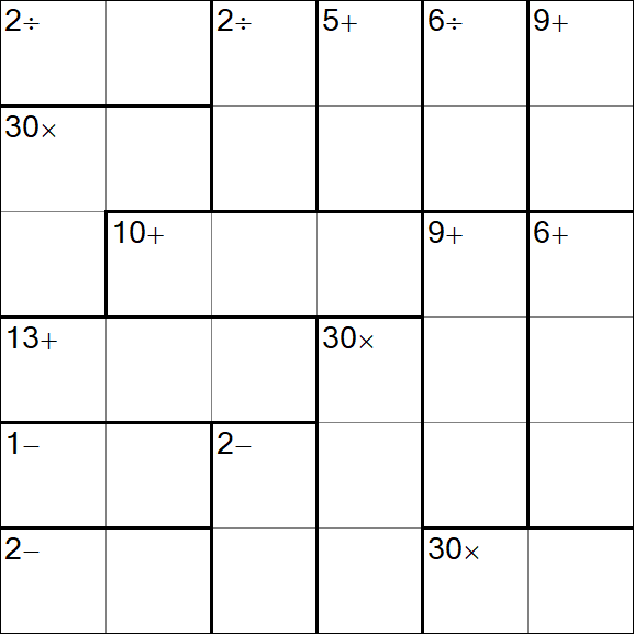 Calcudoku - Medium