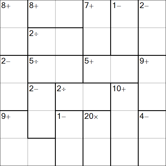 Calcudoku - Medium