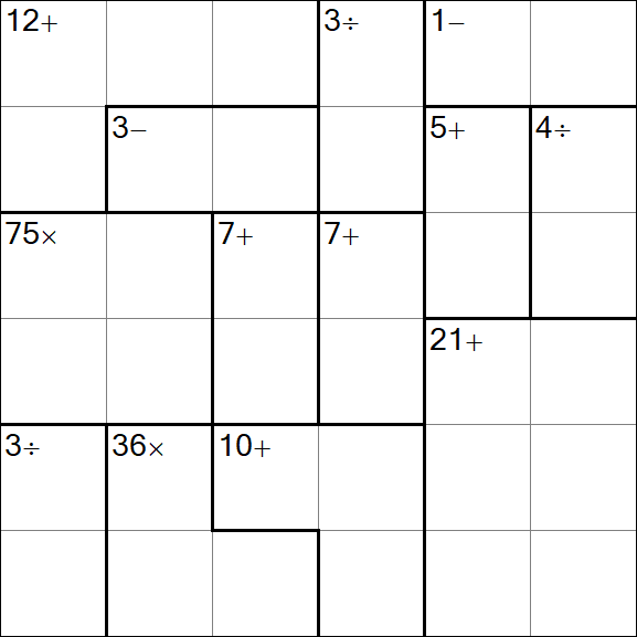 Calcudoku - Medium