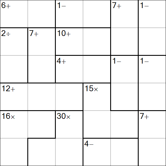 Calcudoku - Medium