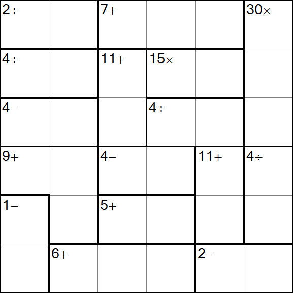 Calcudoku - Medium