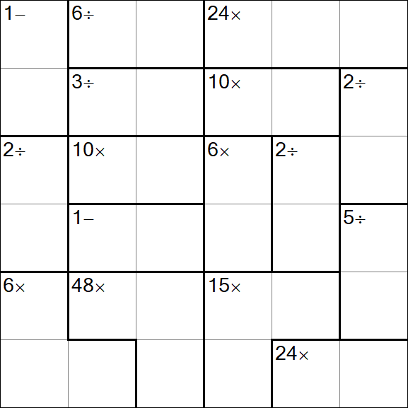 Calcudoku - Medio