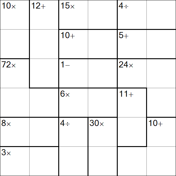 Calcudoku - Medium