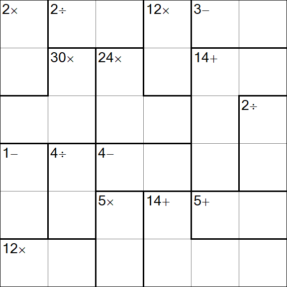 Calcudoku - Mittel
