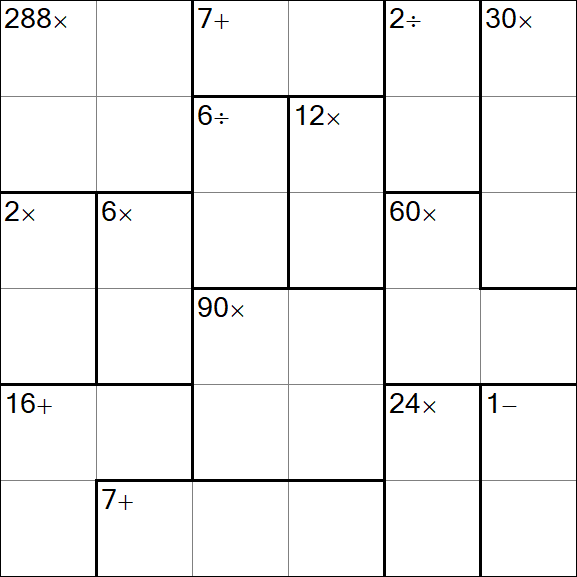 Calcudoku - Moyen