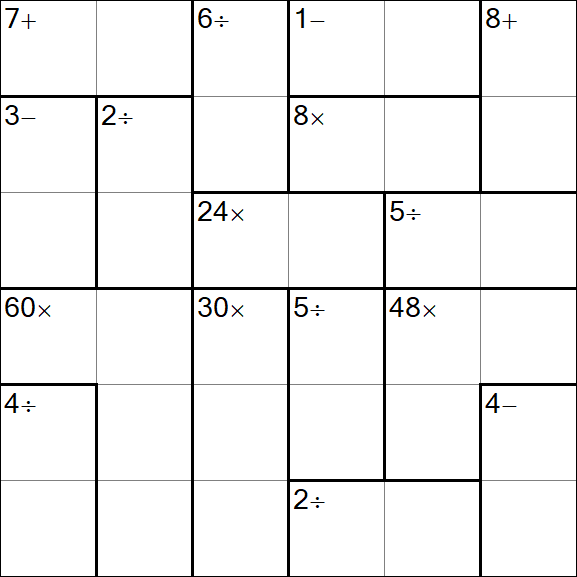 Calcudoku - Mittel