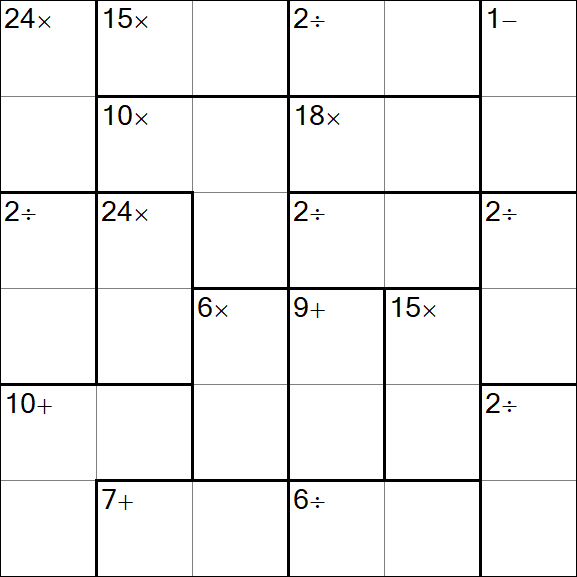 Calcudoku - Medium