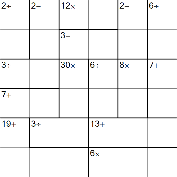 Calcudoku - Medium