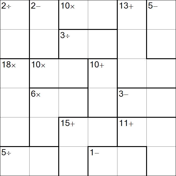Calcudoku - Medium