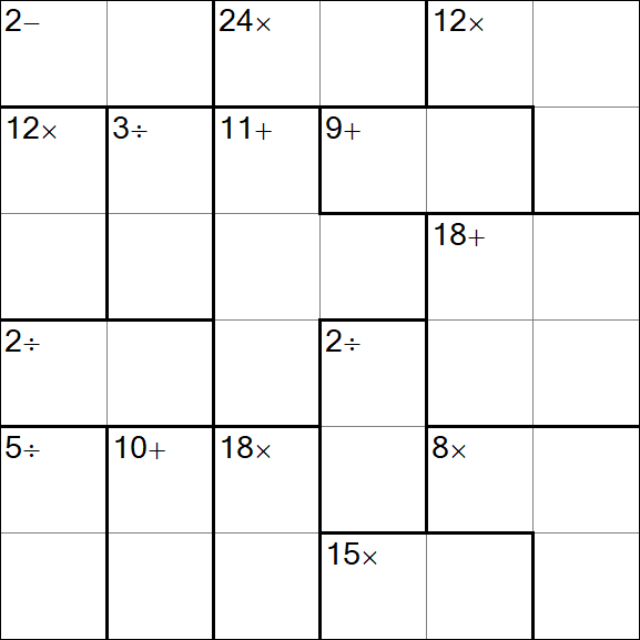 Calcudoku - Medium