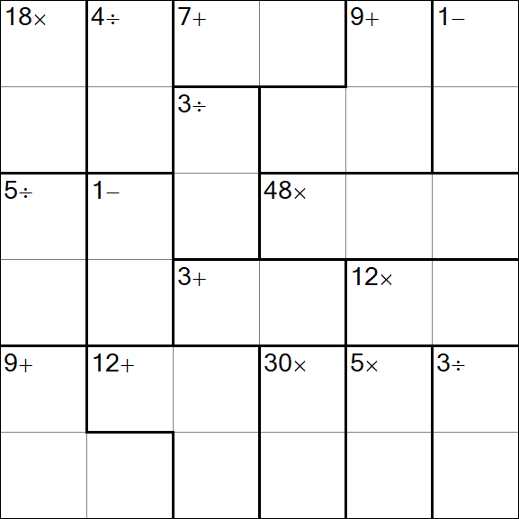 Calcudoku - Mittel