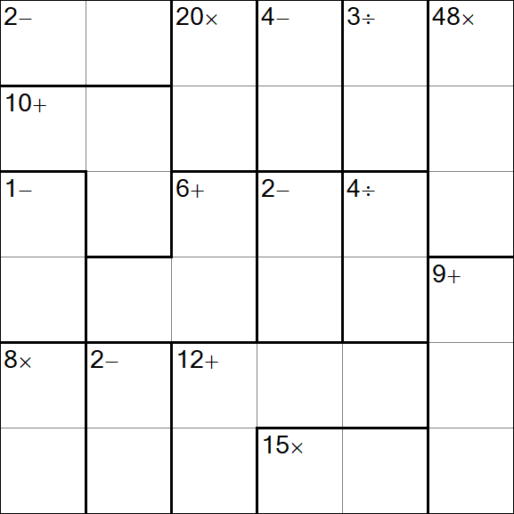 Calcudoku - Medio
