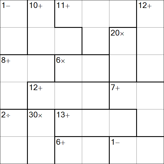 Calcudoku - Medium