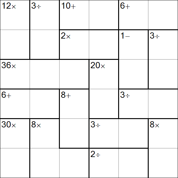 Calcudoku - Medio