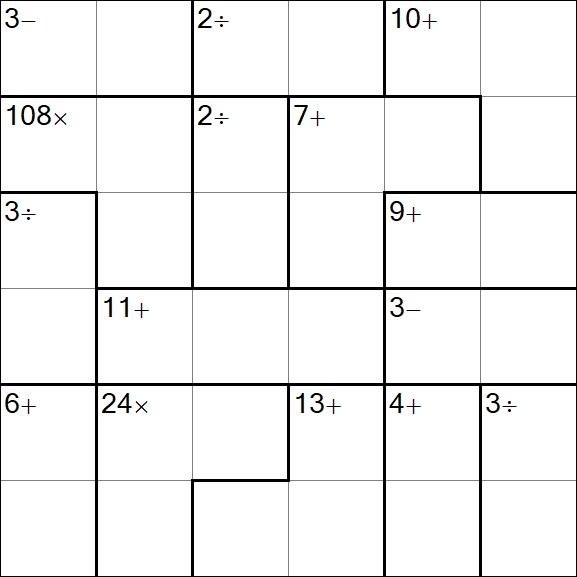Calcudoku - Médio