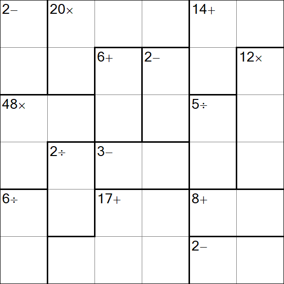 Calcudoku - Médio