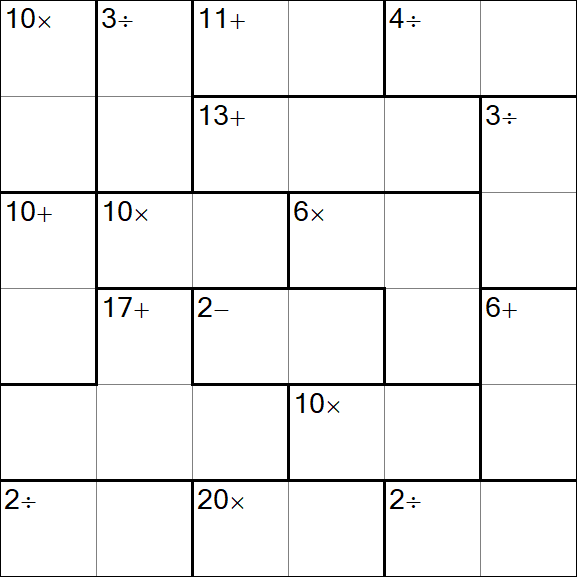 Calcudoku - Medium
